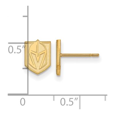 Vegas Golden Knights Gold-Plated Sterling Silver Stud Earrings – view 2