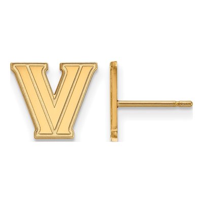 Villanova University Gold-Plated Sterling Silver Letter V Earrings