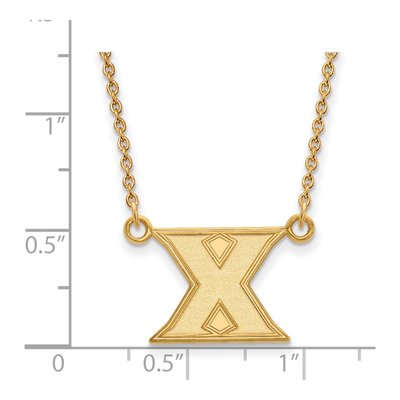 Xavier University Gold-Plated Sterling Silver Small Letter X Necklace – view 2