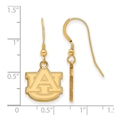 Auburn University Gold-Plated Sterling Silver A-U Wire Earrings – view 2