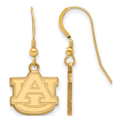 Auburn University Gold-Plated Sterling Silver A-U Wire Earrings