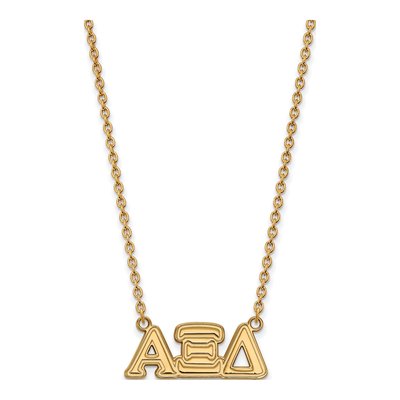 Alpha Xi Delta Gold-Plated Sterling Silver Medium Sorority Pendant Necklace