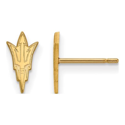 Arizona State University Gold-Plated Sterling Silver Pitchfork Stud Earrings