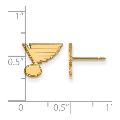 St. Louis Blues Gold-Plated Sterling Silver Earrings – view 2
