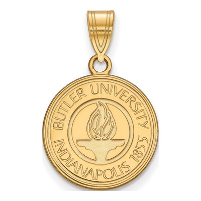 Butler University Gold-Plated Sterling Silver Medium Crest Pendant