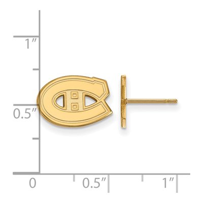 Montreal Canadiens Gold-Plated Sterling Silver Earrings – view 2
