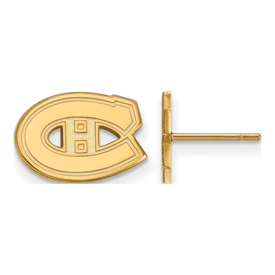 Montreal Canadiens Gold-Plated Sterling Silver Earrings