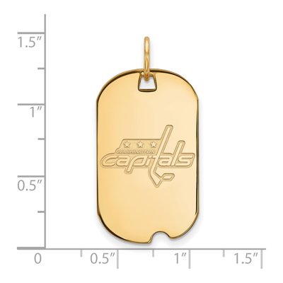 Washington Capitals Gold-Plated Sterling Silver Dog Tag Pendant – view 2