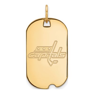 Washington Capitals Gold-Plated Sterling Silver Dog Tag Pendant