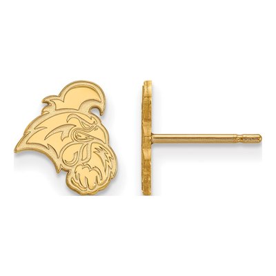 Coastal Carolina University Gold-Plated Sterling Silver Chanticleer Stud Earrings