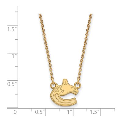 Vancouver Canucks Gold-Plated Sterling Silver Small Pendant Necklace – view 2