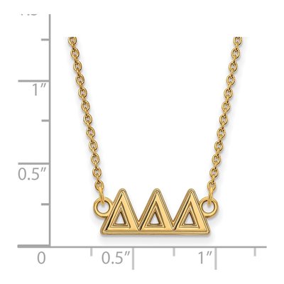 Delta Delta Delta Gold-Plated Sterling Silver Medium Tri Sorority Necklace – view 2