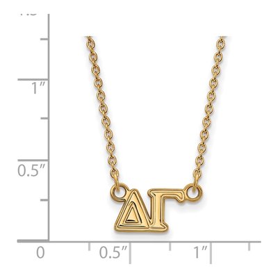 Delta Gamma Gold-Plated Sterling Silver Medium Sorority Necklace – view 2