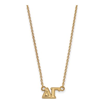 Delta Gamma Gold-Plated Sterling Silver Medium Sorority Necklace