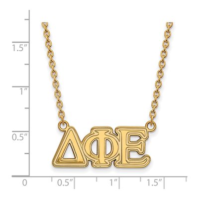 Delta Phi Epsilon Gold-Plated Pendant Necklace, 18" – view 2