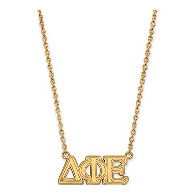 Delta Phi Epsilon Gold-Plated Pendant Necklace, 18"