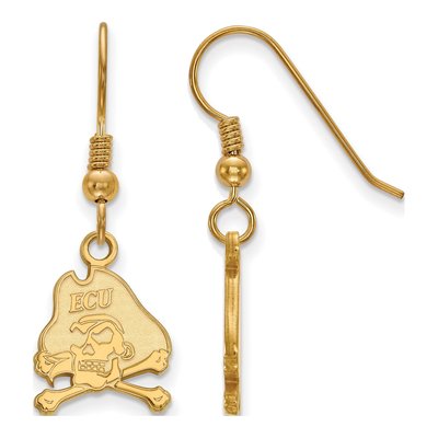 East Carolina University Gold-Plated Sterling Silver Pirates Earrings