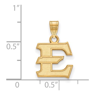 East Tennessee State University Gold-Plated Sterling Silver ETSU Small Letter E Pendant – view 2
