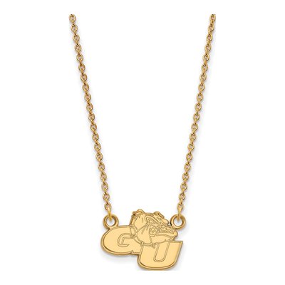 Gonzaga University Gold-Plated Sterling Silver Small Bulldogs Pendant Necklace