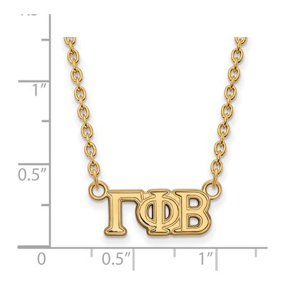 Gamma Phi Beta Gold-Plated Sterling Silver Sorority Greek Letters Small Necklace – view 2