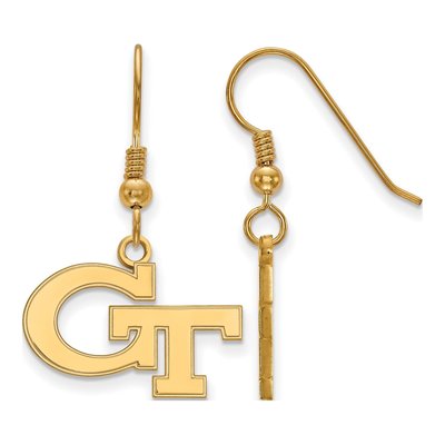 Georgia Institute of Technology Gold-Plated Sterling Silver Tech G-T Earrings