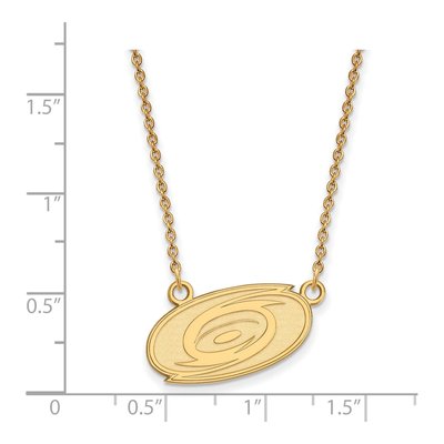 Carolina Hurricanes Gold-Plated Sterling Silver Small Pendant Necklace – view 2