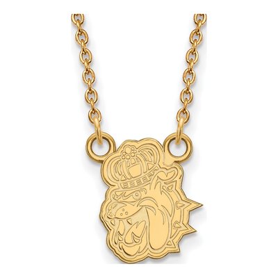 James Madison University Gold-Plated Sterling Silver Duke Dog Pendant