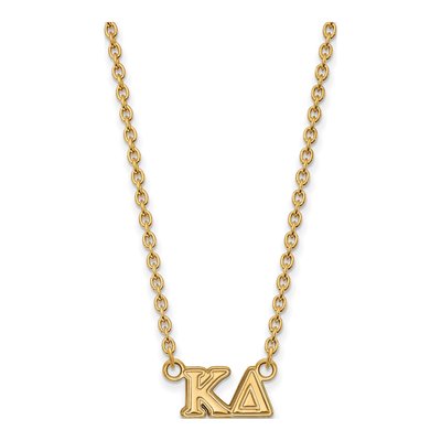 Kappa Delta Gold-Plated Sterling Silver Medium Sorority Necklace