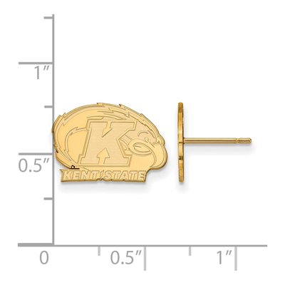 Kent State University Gold-Plated Sterling Silver Extra Small Stud Earrings – view 2