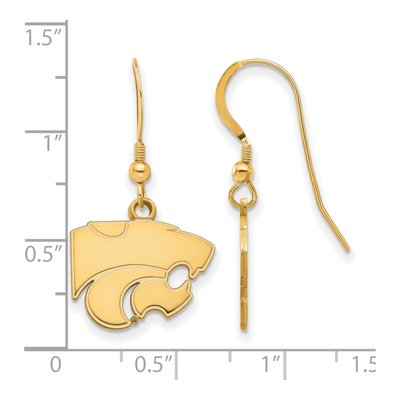 Kansas State University Gold-Plated Sterling Silver Wildcat Earrings – view 2