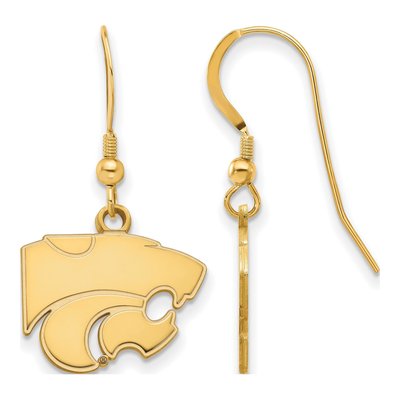 Kansas State University Gold-Plated Sterling Silver Wildcat Earrings