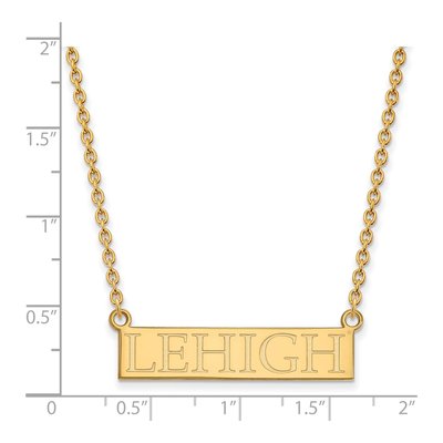 Lehigh University Gold-Plated Sterling Silver Large Bar Necklace – view 2