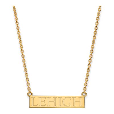 Lehigh University Gold-Plated Sterling Silver Large Bar Necklace