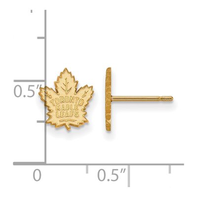 Toronto Maple Leafs Gold-Plated Sterling Silver Earrings – view 2