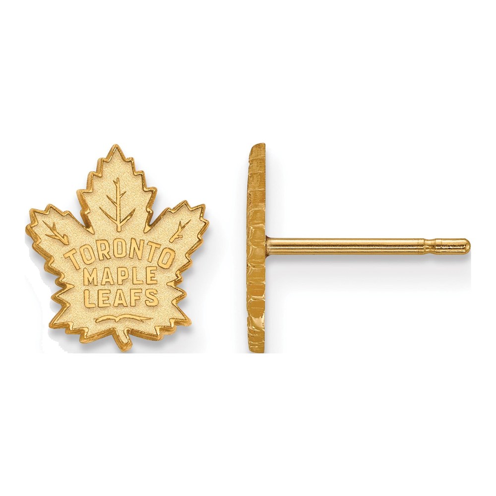 Toronto Maple Leafs Gold-Plated Sterling Silver Earrings