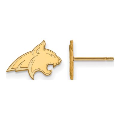 Montana State University Gold-Plated Sterling Silver Bobcat Stud Earrings