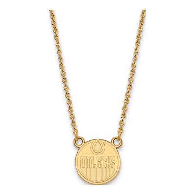 Edmonton Oilers Gold-Plated Sterling Silver Small Pendant Necklace