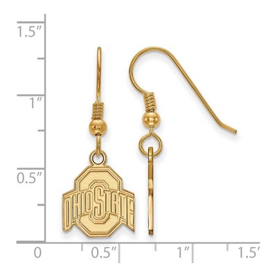 Ohio State University Gold-Plated Sterling Silver Small Earrings – view 2