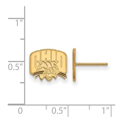 Ohio University Gold-Plated Sterling Silver Stud Earrings – view 2