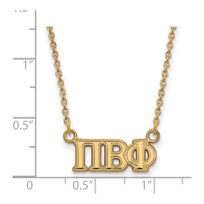 Pi Beta Phi Gold-Plated Sterling Silver Medium Sorority Necklace – view 2