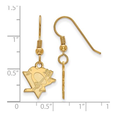 Pittsburgh Penguins Gold-Plated Sterling Silver Wire Earrings – view 2