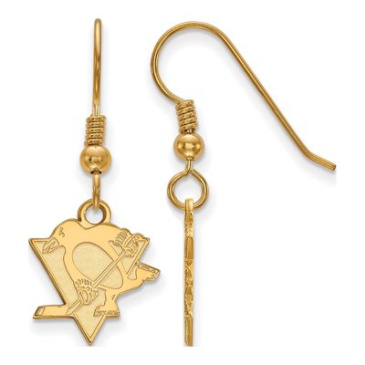 Pittsburgh Penguins Gold-Plated Sterling Silver Wire Earrings