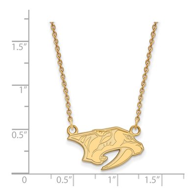 Nashville Predators Gold-Plated Sterling Silver Small Pendant Necklace – view 2