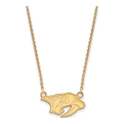 Nashville Predators Gold-Plated Sterling Silver Small Pendant Necklace