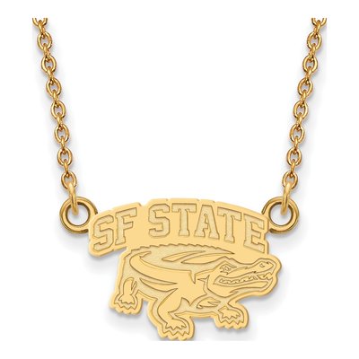 San Francisco State University Gold-Plated Sterling Silver Small SF Pendant