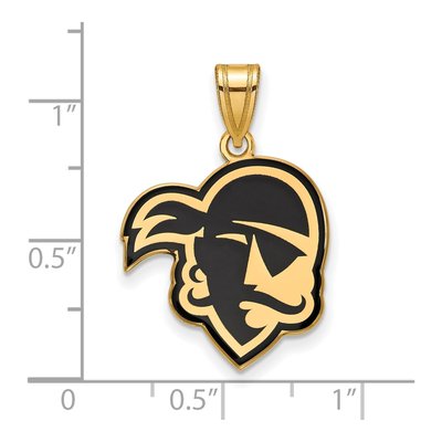 Seton Hall University Gold-Plated Sterling Silver Large Pirates Enameled Pendant – view 2