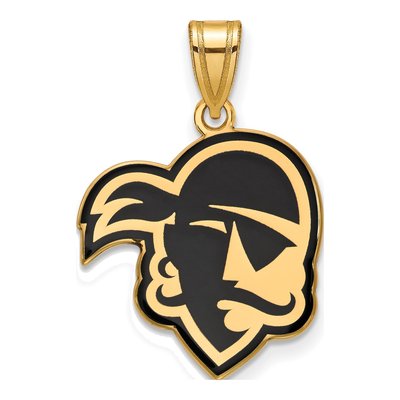 Seton Hall University Gold-Plated Sterling Silver Large Pirates Enameled Pendant