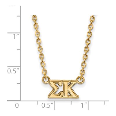 Sigma Kappa Gold-Plated Sterling Silver Medium Sorority Necklace – view 2