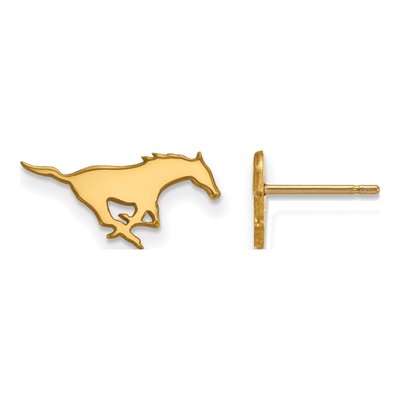 SMU Mustangs Extra Small Post Earrings, Gold-Plated