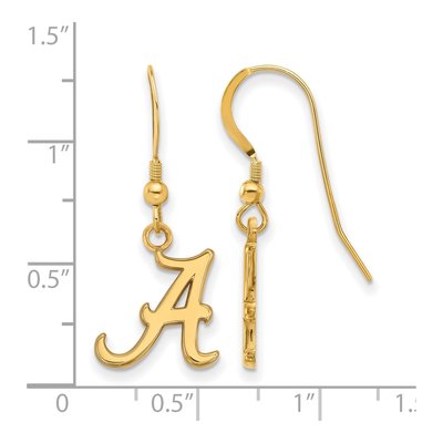 University of Alabama Gold-Plated Sterling Silver Letter A Earrings – view 2